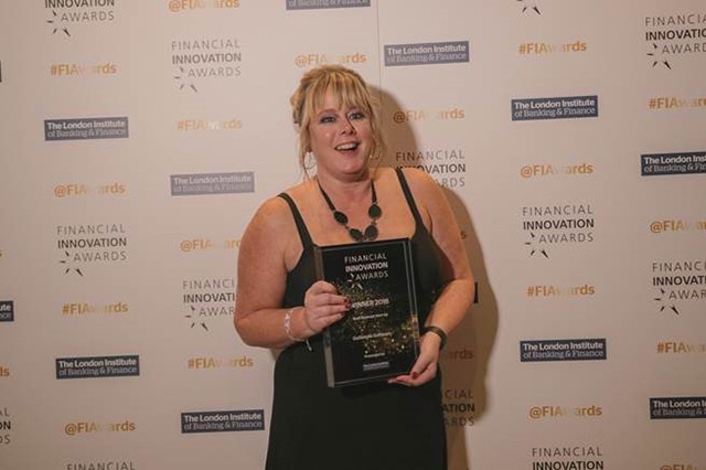 Amanda Swales is pictured with the award