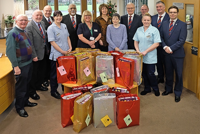 The Hospice had been chosen to receive a grant of £1,584 from East Lancashire Freemasons this Christmas