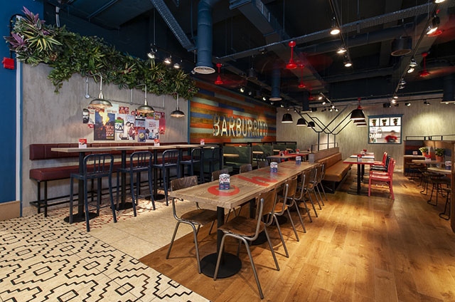 The new Barburrito fit-out at Manchester Arndale 