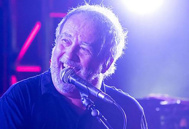Pete Shelley pictured during last year's epic Uppermill Civic Hall gig