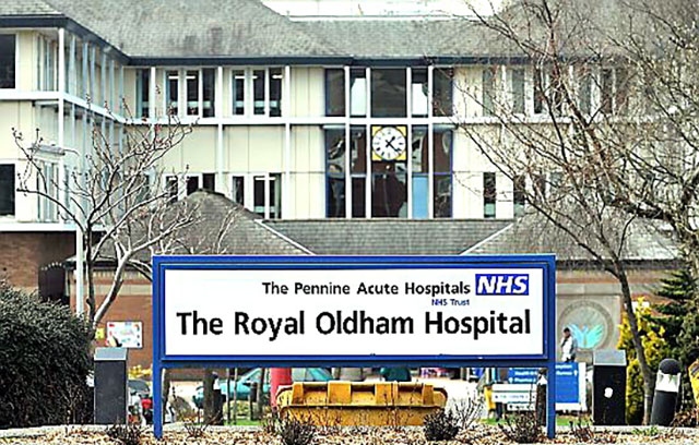 Operations have been cancelled at the Royal Oldham hospital
