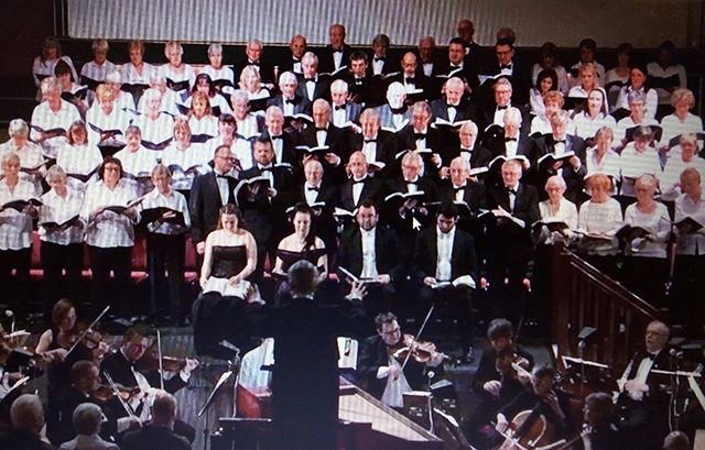 The Saddleworth Male Voice Choir and an augmented Ladies Chorus performed at Uppermill Civic Hall