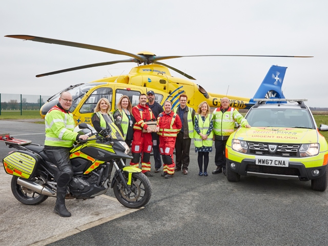 North West Air Ambulance can now perform blood transfusions at the roadside