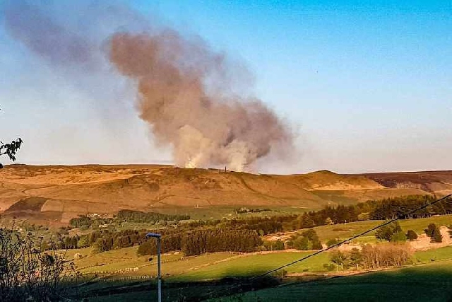 Plumes of smoke seen yet again over the moors
