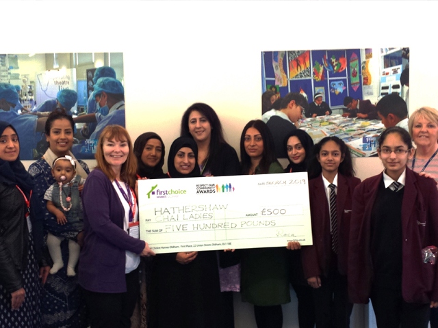 Chai Ladies Group with Cheque