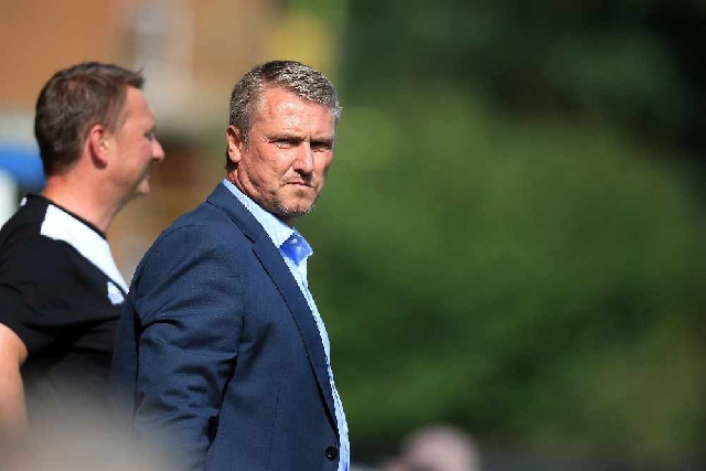 Lee Clark during his stint as manager of Bury