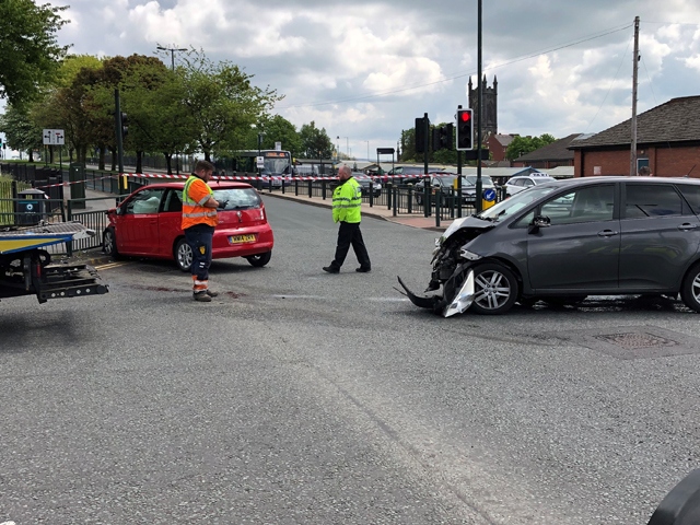 Collision on St Mary's Way in Oldham