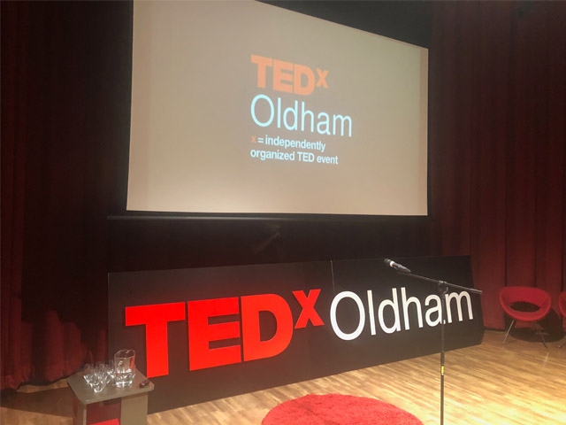 The TEDx talk at Oldham Library