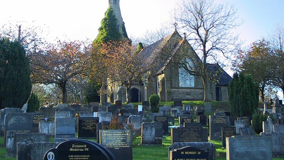 Shaw cemetery in Oldham