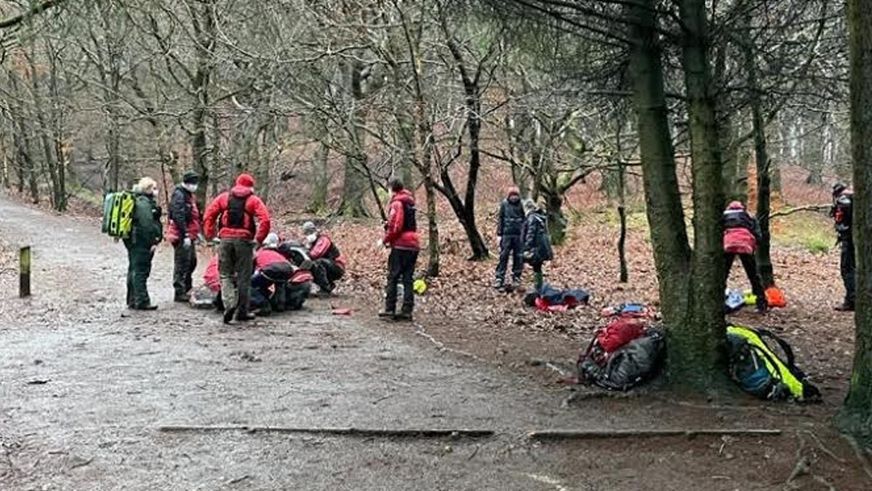 Oldham Mountain Rescue Team were called by the Ambulance Service