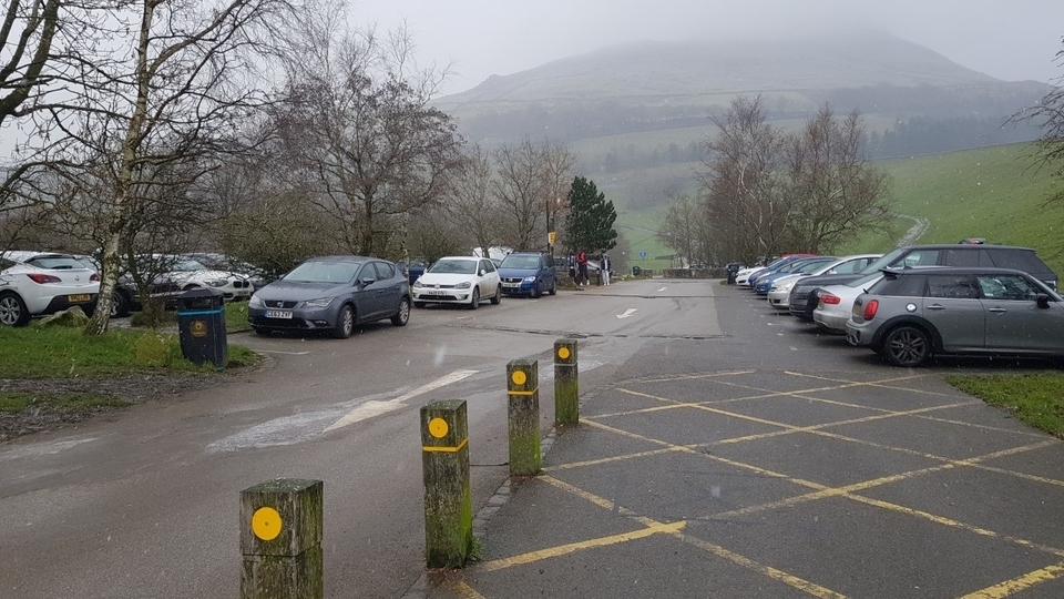 This was the busy scene at Dovestone Reservoir car park yesterday afternoon (Thursday)