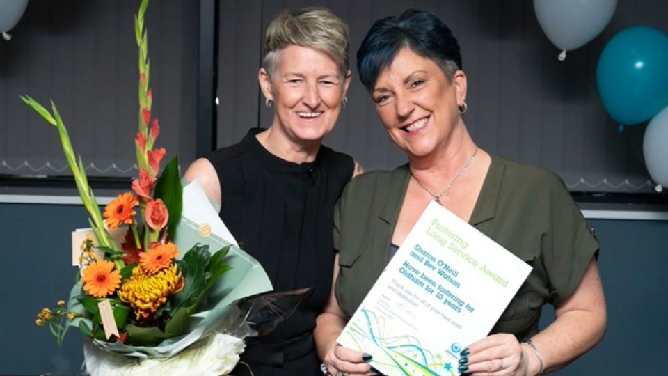 Pictured (left to right) are: Bev O'Neill-Watson,and Sharon O'Neill-Watson