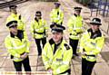 CRIME crackdown ... Clockwise from front are Sergeant Trevor Harrison and his new recruits PC Steven Prescott, PC Christian Julien, PC Katy Simpson, PC Danny Bolton, PC Mark Bertenshaw and PC Rebecca Rowland 
