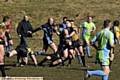 OUCH: Higginshaw�s Mick Cadd feels a challenge from Rochdale Cobras� Paul Jackson in their Standard Cup semi-final. 