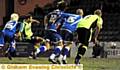 COOL HEAD: Striker Pawel Abbott puts Athletic in front from the penalty spot.