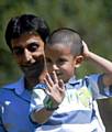 That�s my boy: Pure joy shines on the face of five-year-old Sahil Saeed as he is reunited with his father, Raja after his two-week international kidnap ordeal 