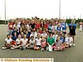 A GOOD TIME WAS HAD BY ALL . . . youngsters show off medals after the Hathershaw Netball Youth Group League. 