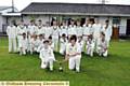 Royton captain William Sandiford-Mitchell (left) and Joe Smith-Butler, skipper of Bamford Fieldhouse, with their teams before the Under-13s Cup final. 
