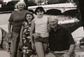 Ernie Burrington pictured during happy holiday times with his wife Nancy and granddaughters Victoria and Anna 