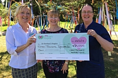 THANK YOU SO MUCH: Joanne Sloan (Hospice Chief Executive), Alison Ridgard (HR director at Crane PI) and Adele Doherty (Hospice Clinical Matron)