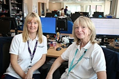 Colleagues (left to right) Claire Beesley (Moving and Handling Coordinator from Pennine Care Foundation Trust) and Yvonne Beswick (Moving and Handling Assistant from Oldham Council), who now work together in The Link Centre