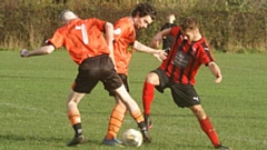 Action from the Division Three clash between Old Strets reserves and AFC Oldham reserves