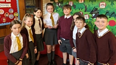 The prize-winning St Edward’s RC School pupils