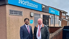 Cllr Peter Dean, Cabinet Member for Communities and Culture, and Cllr Abdul Jabbar, Cabinet Member for Finance and Corporate Resources, pictured at Northmoor Library