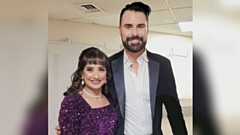 Roxie Taj is pictured with TV favourite Rylan Clark