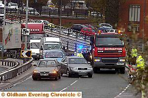 crash oldham bypass aftermath scene shuts chronicle