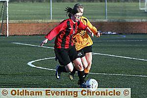 BETH Morris of Springhead Ladies, surges forward. 
Local amateur football by KEVIN RICHARDSON 