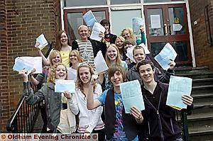 SUCCESS ... Pupils celebrate record GCSE results at North Chadderton School 