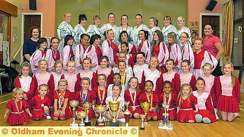 Collettes Dance Troupe and their trophies 