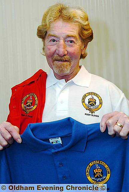 THE new Oldham Rugby League Trust shirt, modelled here by former Oldham favourite Martin Murphy 