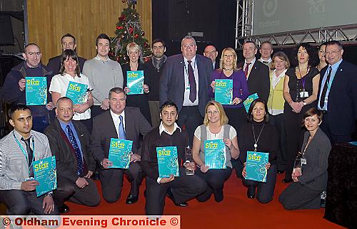 STAR workers with council leader Howard Sykes, centre 