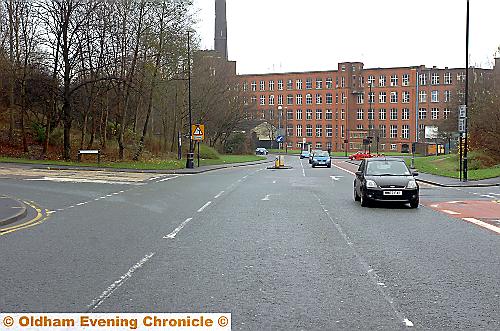 DANGER stretch . . . traffic on this section of Lees Road will be monitored by speed cameras 