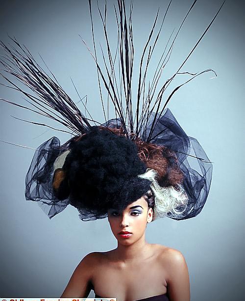 PAIGE shows off one of the winning styles at the Black Hair and Beauty hairdressing awards in London 