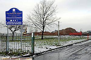 Watch this space — site of the former school 