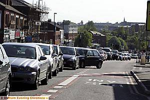 Traffic at a standstill back to Mumps along Huddersfield Road 