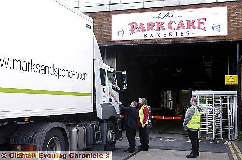 STRIKERS put their points across as a lorry arrives to collect its delivery