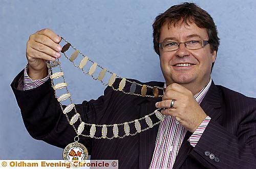 Christopher Hamilton with his chain of office. 
