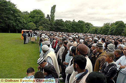 FAREWELL . . . Hundreds of mourners line up to pay their respects to Junaid Khan 