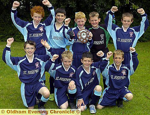 St. Joseph’s School (Shaw) football team won the Oldham Primary Schools tournament, organised by Stoneleigh School. Left to right, back: George Borthwick, Lewis Adamajtis, James Forde, Connor Jones and Matthew Walls. Front: William Whitehead, Callum Whitworth, Corey Dinnen and Callum Hendrick. 