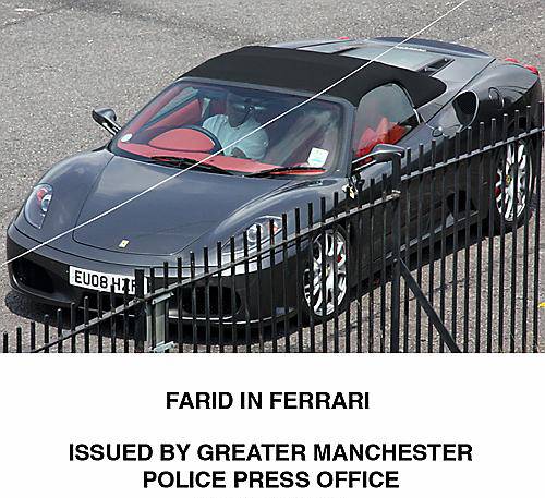 Farid in a Ferrari 