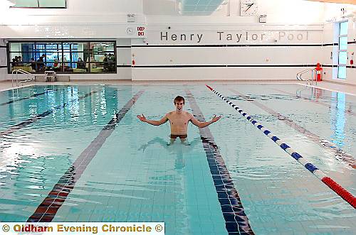 Nicky Prince in the the new Henry Taylor Pool based in the Chadderton Wellbeing Centre 