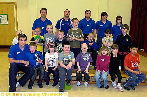 THE BEST . . . the Play My Way disability sport class at Lyndhurst School celebrates Oldham’s top-spot news 