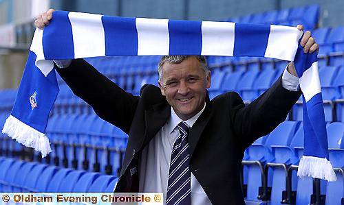 HAPPIER TIMES: Dave Penney (above) after being unveiled as the new Athletic manager. 