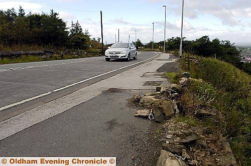 BLACKSPOT . . . the Besom Hill bend on Ripponden Road 