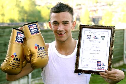 GOLDEN GLOVES . . . Young Oldham boxing sensation John Newell. 