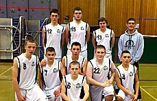 DOUBLE DELIGHT: Oldham Titans under-16s, who won in the England Basketball League’s Sureshot Cup and the North Conference. Pictured are Sam Atkinson (back, left), Aiden Kelly, Sam Pennington, Mark Hamilton, (middle, left) Joe Cole, Kieran Weltz, David Walsh, James Goddard, Grant Coombes and Kameron Shorrocks (front). 
